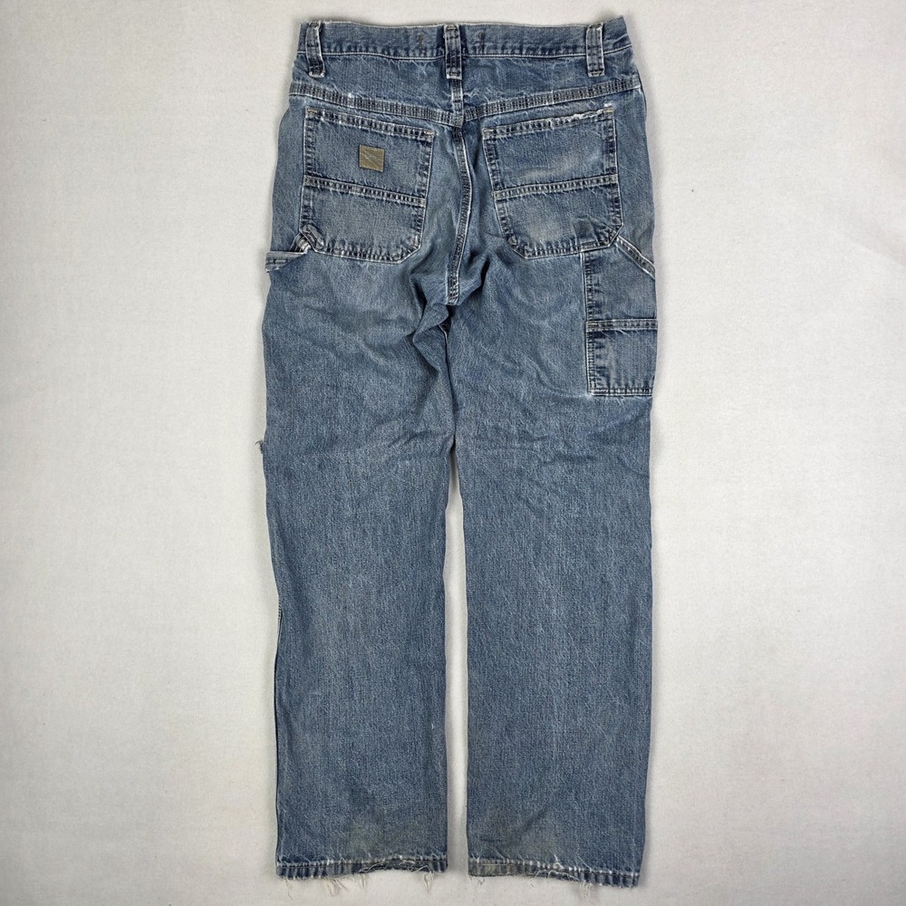 Vintage Y2k Lee Carpenter Jeans Mens 32x32 Blue Distressed Thrashed Skater - Picture 2 of 16